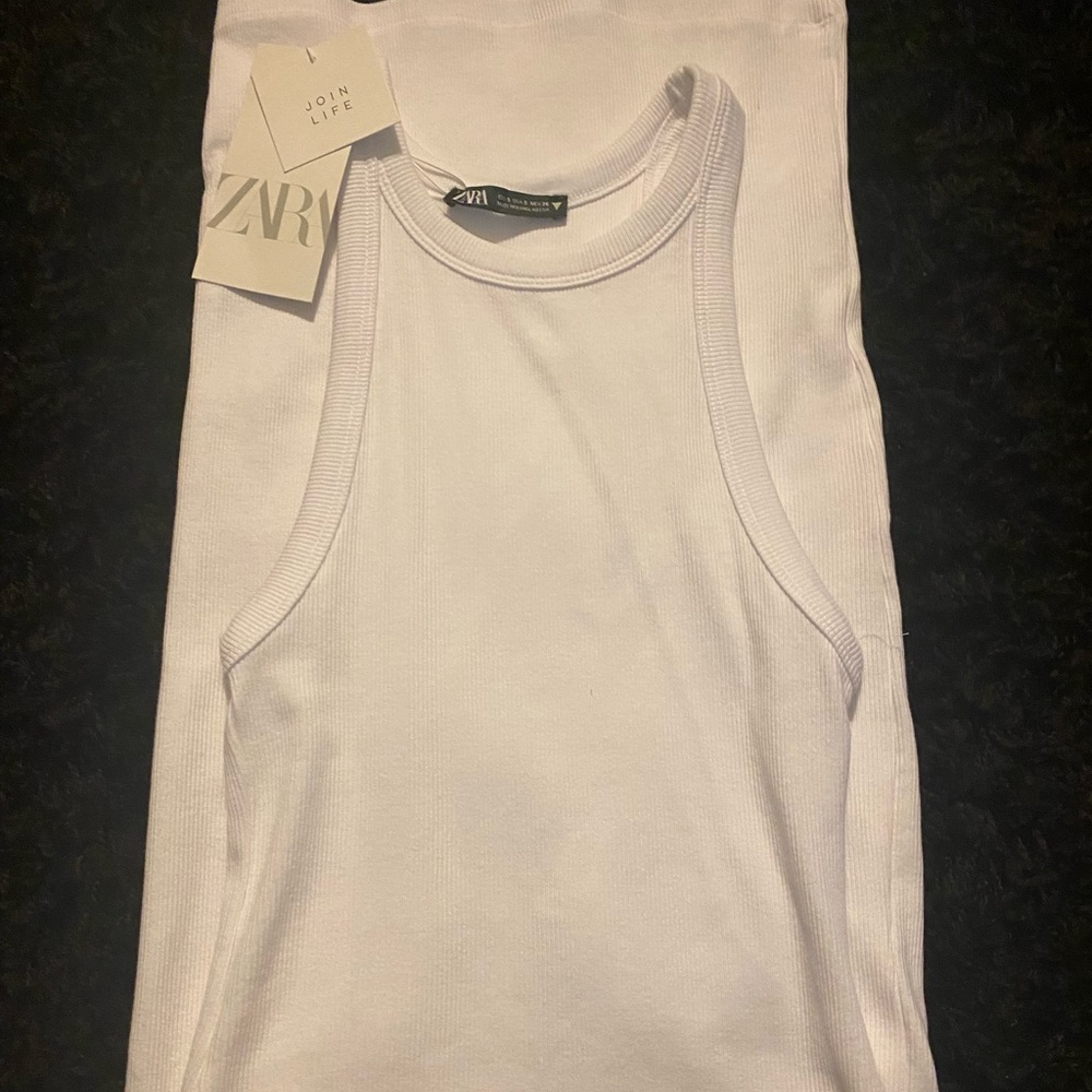 Ribbed halter top maxi dress from Zara
